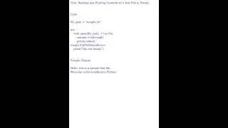 Reading and Printing Contents of a Text File in Python (Python) [datasciencecookie.com]