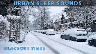 Relaxing Winter Scene in the City - Relaxing Sound of Snow Falling - 8 Hour Sleep Sounds