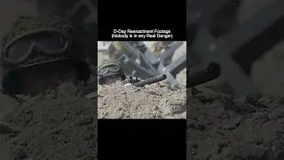 Стрельба из M1919A4 во время реконструкции дня &laquo;Д&raquo;