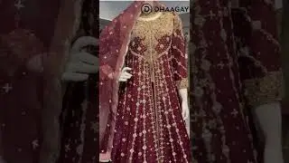 Royal Maroon Bridal Attire | Dhaaga Fashions Opulent Wedding Collection