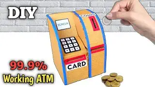 How to make cardboard ATM at home | DIY mini working ATM | Best school project idea