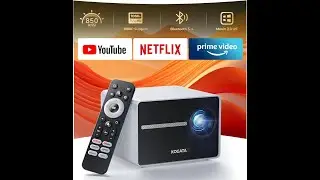 [850ANSI/Built in Apps] Portable Mini Projector with WiFi and Bluetooth, Kogata Outdoor Movie