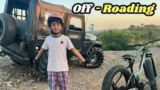 Fat bike ko off road la ka gai 🚲 | fat bike with jeep !