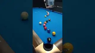 Double Curve Trick Shot #billiards #8ballpool #tricks
