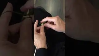 Slow motion continental knit stitch