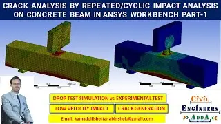 Crack Analysis by Repeated/Cyclic Impact (Drop Test)on concrete beam in Ansys workbench Part-1