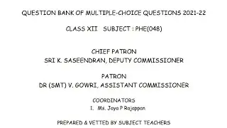 Physical education class12 sample paper cbse term 1 mcq