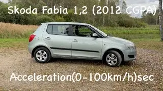 Skoda Fabia 1,2 (2012 CGPA) Ускорение