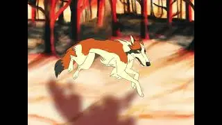 Don Bluth style borzoi running ~ Run cycle animation ~ 80's style
