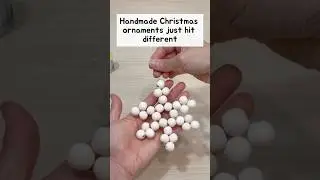 DIY Christmas Ornament Ideas | Wood Bead Snowflake #christmasdecoration #christmas #ornaments #diy
