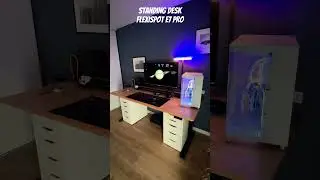 Desk update!! 🤩 Standing desk Flexispot E7 PRO #pc  #standingdesk  #desk  #flexispot #gamer