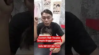 Hair Toupee custom #barbershopbekasiutara #barbershop #howtocutcurlyhair #barber #barberlove