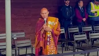 Bhante Pannakara admits he cried happy tears seeing families waiting in the rain for peace