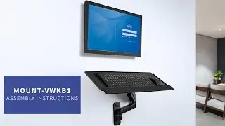 MOUNT-VWKB1 Single Monitor Wall Mount + Keyboard Tray Wall Mount Assembly by VIVO