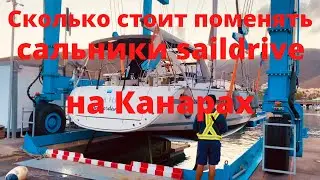 Сколько стоит заменить сальники Saildrive на Канарах.