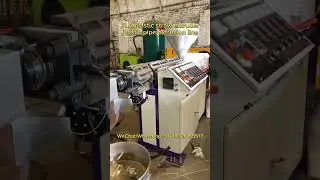 PLA plastic straw extruder plastic pipe extrusion line #extrudermachine #extruder #extrusionline