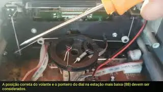 Manutenção - colocar cordão no dial radio lenoxx