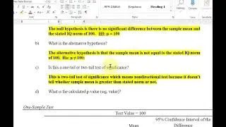 Stats Final Exam Part 2 Answers Video