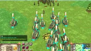Empires Dawn of the Modern World Artillery fun 2v1