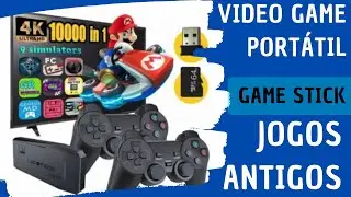 Unboxing novo Video Game Stick com jogos Retro - Nintendo, fliperama e outros