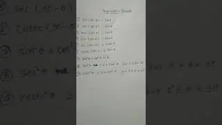 Trignometric Formula for maths preparation || mathematics for competitive exam #shorts