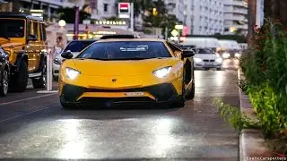 The Epic Supercar Nightlife in Cannes #4 - Techart Turbo S, Brabus B63S, Aventador SV Capristo,...