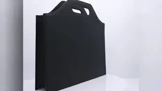 vegan leather briefcase(BK)