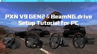 PXN V9 GEN2 Wheel Racing Simulator & PC BeamNG drive Setup Tutorial. #pxn #simulator #beamngdrive