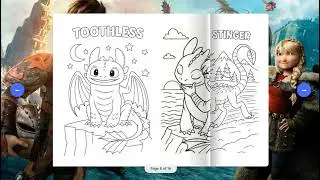 How to Train Your Dragon Coloring Book | Dragon Adventure Coloring for Kids | MuazArts Coloring Book