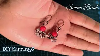Quick and easy wire earrings tutorial | Two minute wire earrings with beads