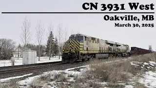 CN 3931 and 3979 at Oakville Manitoba 2025/03/30