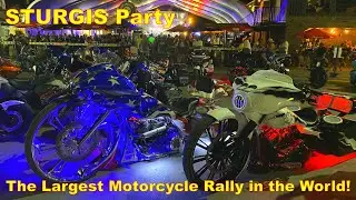 V#584 STURGIS: Party at Main Street | The largest motorcycle rally in the world! | 4K