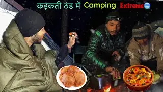 -5&deg;C Extream Cold Group Camping In Forest With Friends | Hunted Camping In India | Mountain Campers