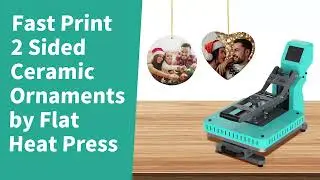 Fast Print 2 Sided Ceramic Christmas Ornaments Sublimation Christmas Blanks by Flat Easy Press