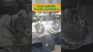 Dual spindle 5 axis machining  #cncmachining #cncmanufacturing #factory #cnc #machining #cncmilling