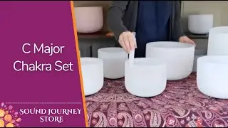 Chakra Set in C Major Perfect Pitch Crystal Singing Bowls
