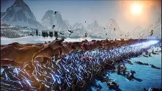 100,000 Jedi Knights Vs. 5000 T-Rexes | Ultimate Epic Battle Simulator 2 - UEBS2