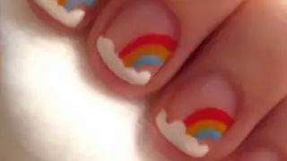 Nail Art for Short Nails: Rainbow Design