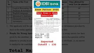 IDBI Assistant Manager Exam Pattern 2025 | #banking #idbi #idbiexecutive