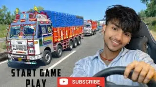 Indian Tata Truck Driving On Highway