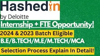 Hashedin By Deloitte Off Campus Recruitment drive 2024 & 2023 Students Eligible 🔥🔥
