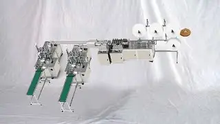 Automatic face masks 1+2 making line with CCD vision inspection system fabricant de masque facial