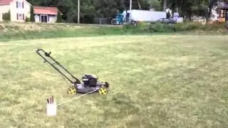 Hands-free lawn mowing