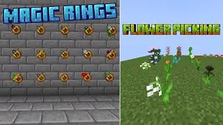 МОД НА МАГИЮ И КОЛЬЦА В МАЙНКРАФТ ► 100 дней 100 модов. Обзор мода Flower Picking Magic Rings .. #51