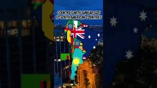 Countries with similar size to South American Countries