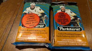 Opening 2 Value Packs of 2021-22 Parkhurst Hockey Cards