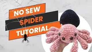 No Sew Spider Crochet Tutorial 🧶 | Easy Halloween DIY Spider Crochet forBeginners - (Free Pattern)