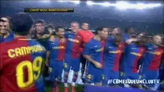 Celebracion en el Camp Nou FC Barcelona 1/4