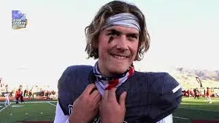 Utah High School Football Playoffs: Jaxson Dart (Corner Canyon Chargers) Postgame  | vs. East (2020)