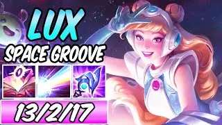 SPACE GROOVE LUX FULL AP MID S+ CLEAN GAMEPLAY | Build & Runes | League of Legends
